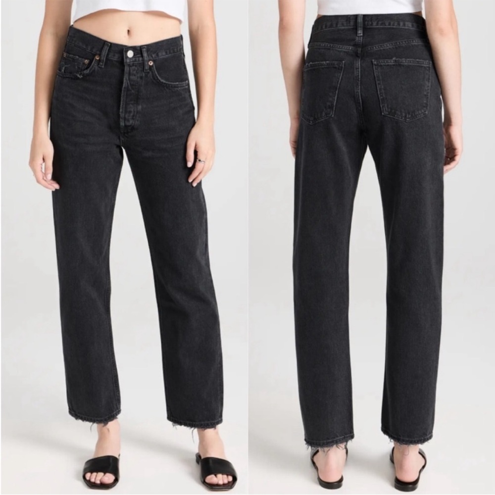 AGOLDE Black Straight Leg Jeans - Picture 1 of 5
